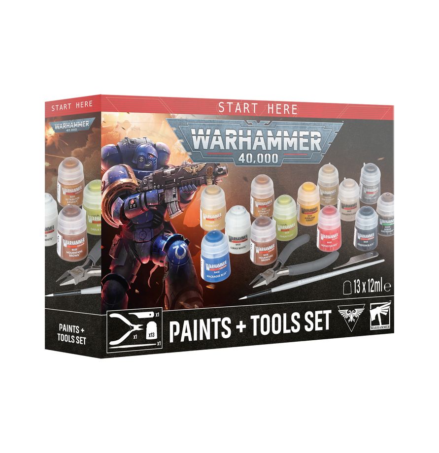 Games Workshop Warhammer 40,000: Paints Paint + Tools set