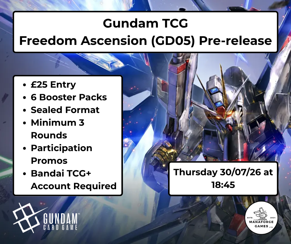 Gundam Card Game Freedom Ascension (GD05) Release Event - Thursday 30/07/26