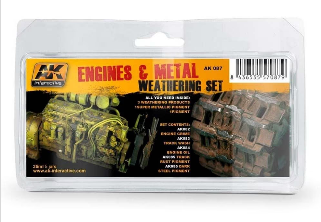 AK Engines And Metal Weathering Set