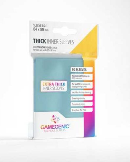 Gamegenic Thick Inner Card Sleeves: Clear (50ct)