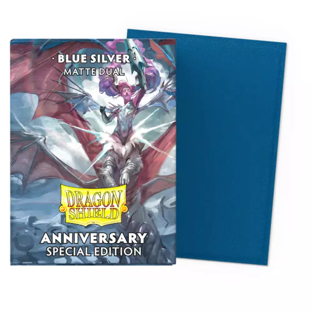 Dragon Shield Dual Matte Standard Size Anniversary Special Edition - Cobalt/ Silver (100 ct.)