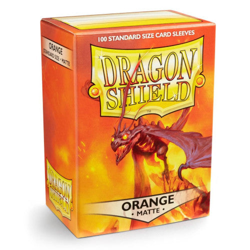 Dragon Shield Dual Matte Sleeves Standard Size - Orange (100 ct.)