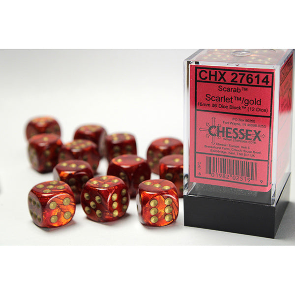 Chessex - Scarab 16mm D6 Dice Block