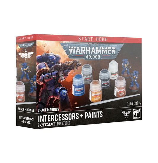 Games Workshop Warhammer 40,000: Space Marines Intercessors + Paints
