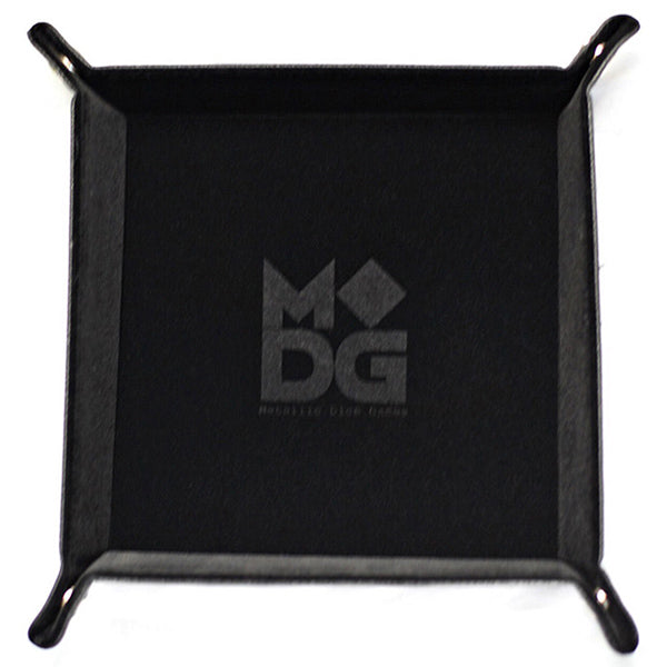 Fanroll - Fold Up Velvet Dice Tray w/ PU Leather Backing - Black
