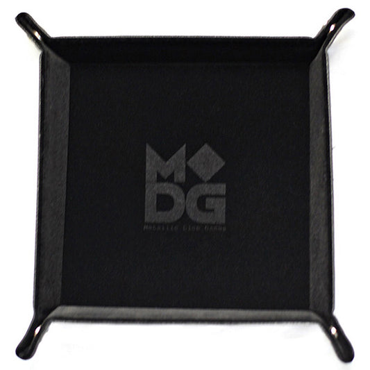Fanroll - Fold Up Velvet Dice Tray w/ PU Leather Backing - Black