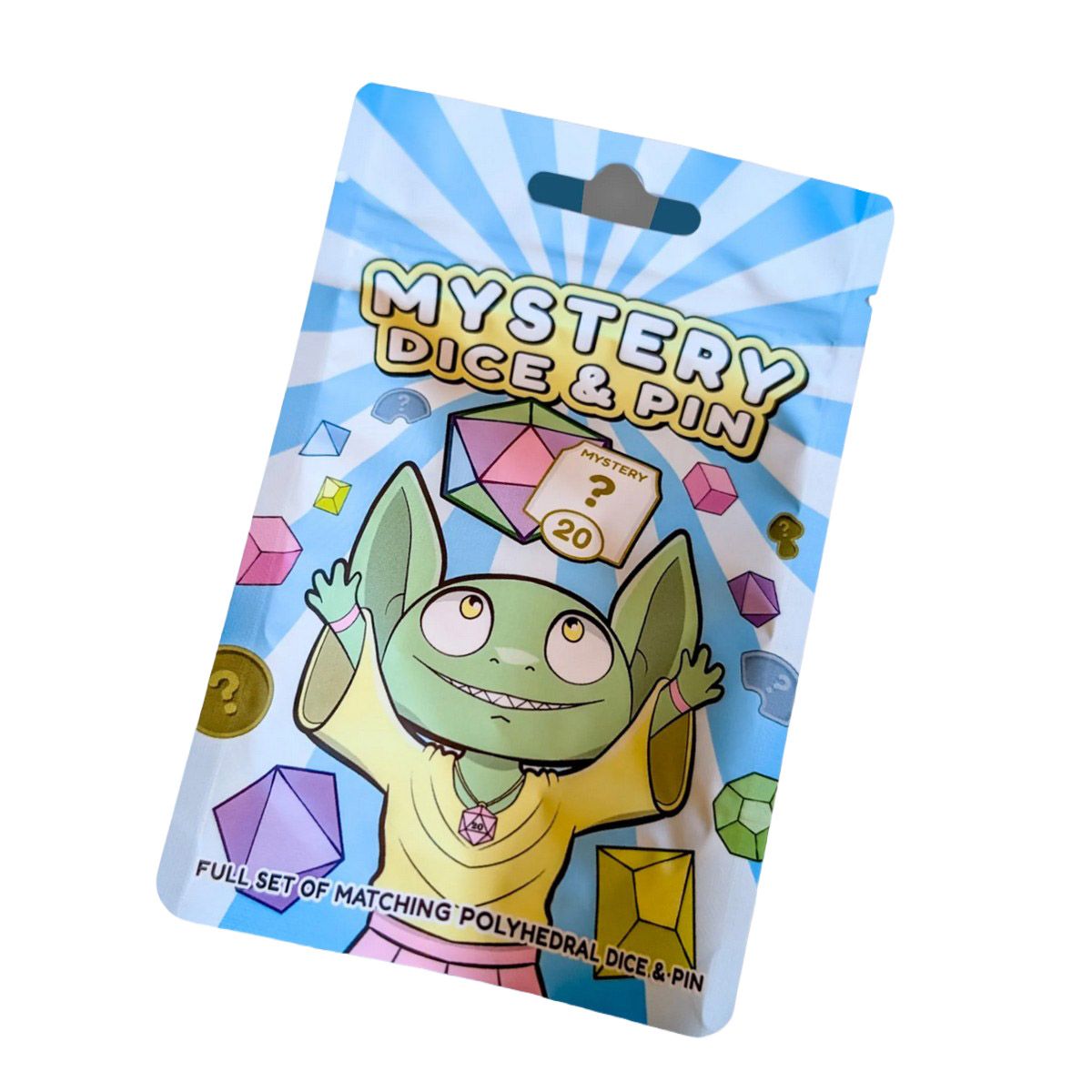 Mystery Dice Set & Pin - Mystery Dice Goblin