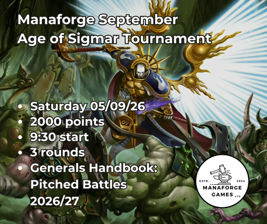 Manaforge Games Age of Sigmar 2000 Point Tournament ITC - 05/09/26