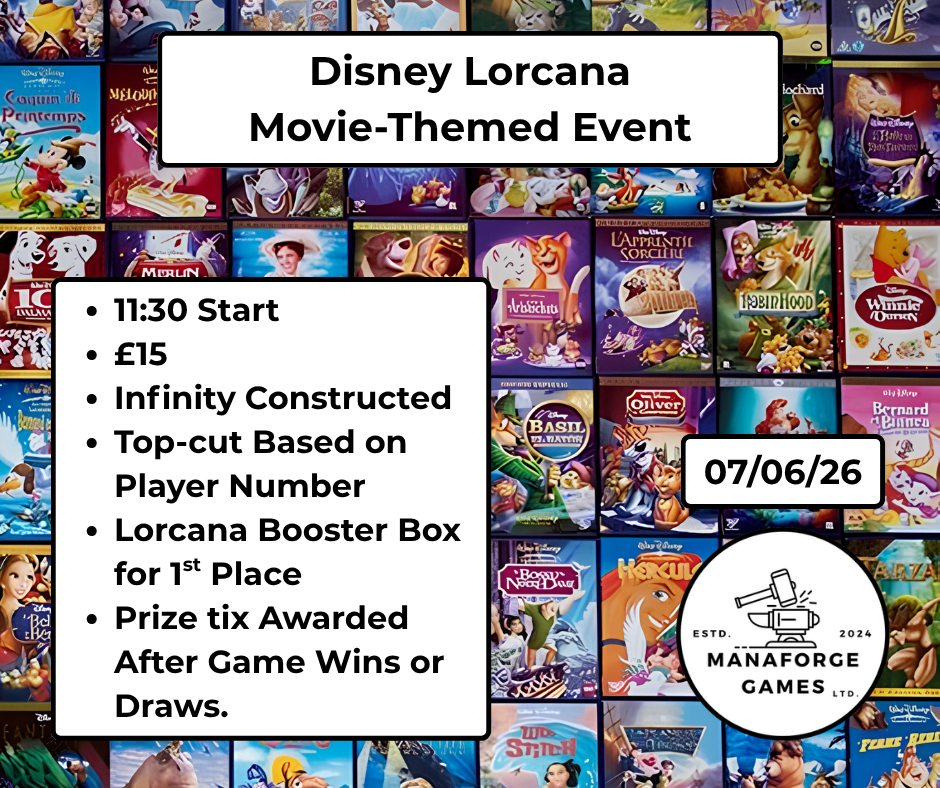 Lorcana TCG Movie-Themed Event Sunday 07/06/26