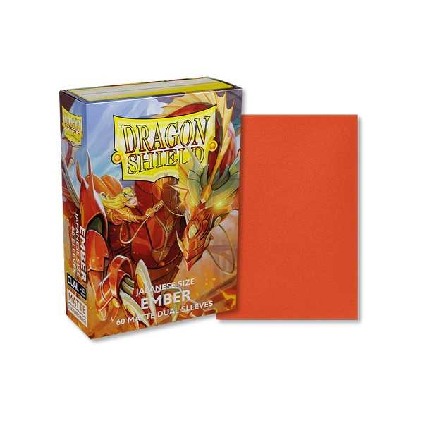 Dragon Shield Dual Matte Sleeves Japanese Size - Ember (60 c.t)