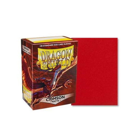 Dragon Shield Matte Sleeves Standard Size - Crimson (100 ct.)