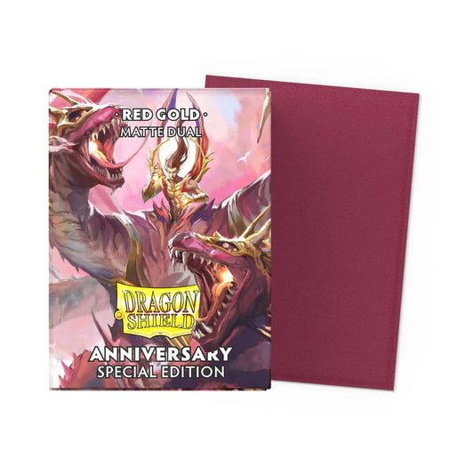 Dragon Shield Dual Matte Standard Size Anniversary Special Edition - Red/ Gold (100 ct.)