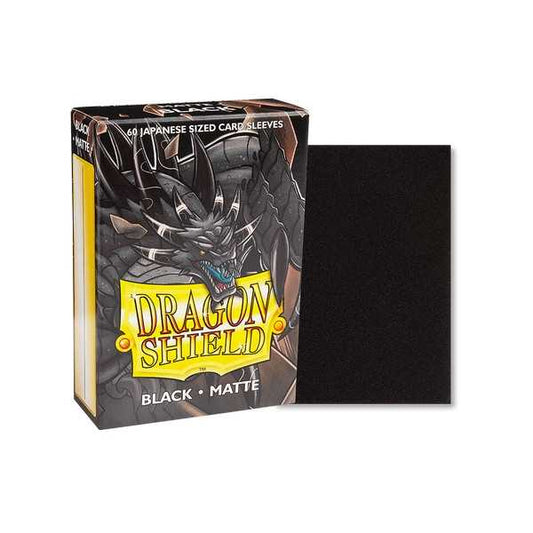 Dragon Shield Matte Sleeves Japanese Size - Black (60 ct.)