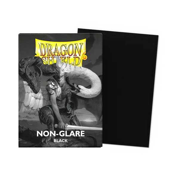 Dragon Shield Matte Non-Glare Sleeves Standard Size - Black V2 (100 ct.)