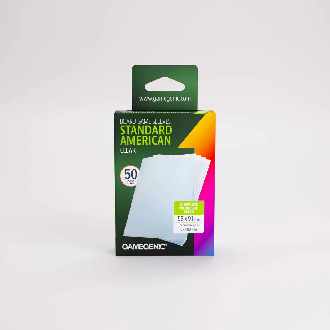 Gamegenic Board Game Sleeves Standard American Clear (50 ct.)