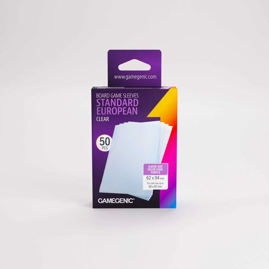 Gamegenic Board Game Sleeves Standard European Clear (50 ct.)