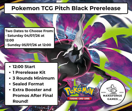 Pokemon TCG Pitch Black Prerelease - Two Dates to Choose From