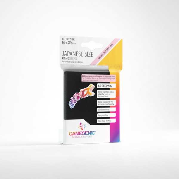 Gamegenic Prime Japanese Sized Sleeves - Black (60 ct.)