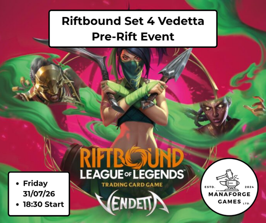 Riftbound Vendetta Second Pre-Rift Event - Friday 31/07/26