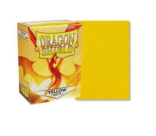 Dragon Shield Matte Sleeves Standard Size - Yellow (100 ct.)