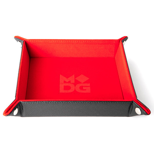 Fanroll - Fold Up Velvet Dice Tray w/ PU Leather Backing - Red